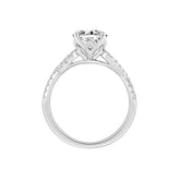 LADIES RING 1 3/4CT ROUND DIAMOND 14K WHITE GOLD (CENTER STONE ROUND DIAMOND 1 1/2CT )
